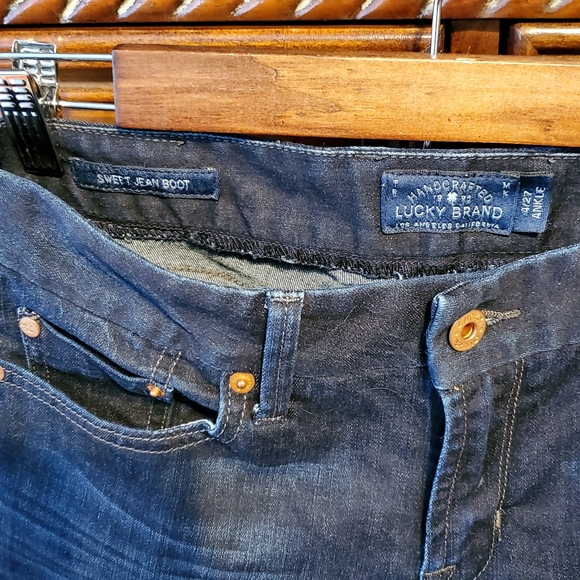 LUCKY Brand Sweet Jean Boot dark jeans 4 27 Ankle - Picture 5 of 5